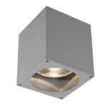 SLV Big Theo Soffitto Faretti Aluminium Grigio | Esterni - IP44 - Adatto per 1x GU10 Max. 75W - Dimmerabile