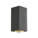 SLV Big Theo Up/Down Luce Da Parete Aluminium Antracite | IP44 - Esterni - Adatto per 2x GU10 Max. 75W - Dimmerabile