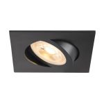 SLV New Tria 68 Faretti Aluminium Nero Piazza | Ritaglio 68mm - Adatto per 1x GU10 