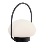 Nordlux Lampada Da Tavolo Sponge Batteria Nero 4.8W 300lm - 827 Bianco Molto Caldo | A 3 Livelli Dimmerabile