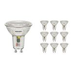 Confezione Multipack 10x Noxion Faretti LED GU10 PAR16 4.8W 450lm 36D - 827 Bianco Molto Caldo | Sostitutiva 65W