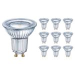 Confezione Multipack 10x Ledvance Performance Faretti LED Riflettore GU10 PAR16 4.3W 350lm 120D - 827 Bianco Molto Caldo | Sostitutiva 32W