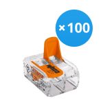 Confezione Multipack 100x Wago 221-412 Morsetto a vite Connettore| 2 Filo Connessione