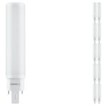 Confezione Multipack 10x Ledvance Dulux-D LED 7W - 830 Luce Calda -  | 4-Pin - Sostitutiva 18W