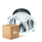Confezione Multipack 4x Philips Downlight LED Coreline DN142B Aluminium Bianca 19.2W 2300lm 60D - 830 Luce Calda | Ritaglio 200mm - IP20 - UGR<19