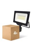 Confezione Multipack 4x Noxion Proiettore LED Beamy G3 50W 5500lm 110D - 840 Bianco Freddo | IP44 - Sensore di Movimento e Luce - Simmetrico