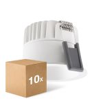 Confezione Multipack 10x Ledvance Faretti LED Scurolight Aluminium Bianca 8W 680lm 36D - 930 Luce Calda | Ritaglio 68mm - IP44 - Miglior resa cromatica - Dimmerabile