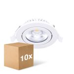 Confezione Multipack 10x Noxion LED Inclinabile Slim Spot Bianca 6W 550lm - 930 Luce Calda | Ritaglio 75mm - IP54 - Miglior resa cromatica 