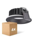 Confezione Multipack 4x Ledvance Faretti LED Air Fix Aluminium Nero 6W 510lm 36D - 930 Luce Calda | Ritaglio 68mm - IP65 - Miglior resa cromatica - Dimmerabile