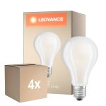 Confezione Multipack 4x Ledvance Classic LED E27 Pera Filamento Ghiaccio 24W 3452lm - 827 Bianco Molto Caldo | Sostitua 200W