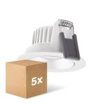 Confezione Multipack 5x Ledvance Faretti LED Adjust Aluminium Bianca 8W 680lm 36D - 930 Luce Calda | Ritaglio 68mm - IP20 - Miglior resa cromatica - Dimmerabile