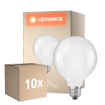 Confezione Multipack 10x Ledvance Classic LED E27 Globe Filamento Ghiaccio 3.8W 806lm - 827 Bianco Molto Caldo | Sostitutiva 60W