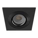 Noxion Incasso Faretti Boxi MR16 Inclinabile Texture & Lucido Nero |Ritaglio 80mm - IP20 - Incl. GU10 Attacco