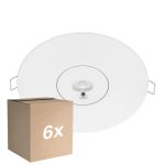 Confezione Multipack 6x Noxion LED Emergency Spot Bianca 3W 240lm - 850K Bianco Freddo | Emergenza 3H - Autotest - 140mm