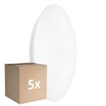Confezione Multipack 5x Ledvance Bulkhead LED Surface CIRCULAR 500 PS Acciaio Bianca 42W 3500lm - 830 Luce Calda | IP44