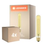 Confezione Multipack 4x Ledvance Vintage 1906 LED E27 Tubo Oro 4W 400lm - 820 Bianco Molto Caldo | Sostitua 35W