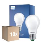 Confezione Multipack 10x Philips MASTER LED Bulbo Ultra Efficient E27 Pera Ghiaccio 4W 840lm - 830 Luce Calda | Sostitutiva 60W