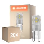 Confezione Multipack 20x Ledvance Performance LED Capsule Chiara G9 1.9W 200lm - 827 Bianco Molto Caldo | Sostitutiva 20W