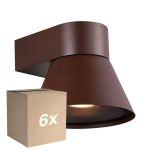 Confezione Multipack 6x Nordlux Kyklop Cone Luce Da Parete Aluminium Arrugginito | Adatto per GU10