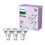 Confezione Multipack 3x Philips Faretti LED GU10 PAR16 4W 255lm 36D - 827 Bianco Molto Caldo