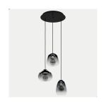 Eglo Luce Pendente Aguilares Acciaio Nero | IP20 - Adatto per 3x E27 