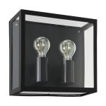 Eglo Luce Da Parete Alamonte 1 Acciaio Nero | IP44 - Adatto per 2x E27