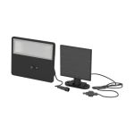 Eglo Luce Da Parete Panettieri Solar Nero 8W 1600lm - 840 Bianco Freddo | IP65 - Sensore Di Movimento