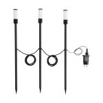 Confezione Multipack 3x Eglo Punta Luce Zancaro 1 Aluminium Nero 1W 130lm - 830 Luce Calda -  | IP44