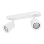 Eglo Soffitto Faretti Camaldoli Acciaio Bianca | Adatto per 2x GU10