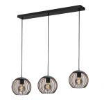 Eglo Luce Pendente Almanzora Nero, Rame | Adatto per 3x E27