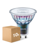 Confezione Multipack 10x Philips MASTER LED Spot ExpertColor GU10 PAR16 5.5W 375lm 36D - 930 Luce Calda | Miglior resa cromatica - Dimmerabile - Sostitutiva 50W