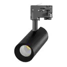 Noxion Luce A Binario LED 3 Fasi Ecowhite Aluminium Nero 20W 2060lm 36D - 840 Bianco Freddo | UGR <19
