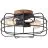 Brilliant Gwen Luce da soffitto Metallo Legna Nero | 400mm - Adatto per 2x E27