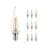 Confezione Multipack 10x Noxion Lucent LED E14 Punta attorcigliata Candela Filamento Chiara 2.5W 250lm - 827 Bianco Molto Caldo | Sostitutiva 25W