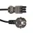 Noxion GST - Compatibile Cavo di alimentazione Nero - Femmina + Schuko Europlug - 2m - 3 pole 0.75mm2