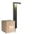Confezione Multipack 3x Nordlux Solar Lampada a piedistallo Rica Piazza Acciaio Inossidabile Nero 4.5W 380lm - 830 Luce Calda -  |Sensore di Movimento e Luce
