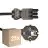 Confezione Multipack 25x Noxion GST - Compatibile Cavo di alimentazione Nero - Femmina + Schuko Europlug - 3m - 3 pole 0.75mm2