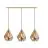 Eglo Luce Pendente Carlton Acciaio Oro | IP20 - Adatto per 3x E27 