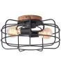 Brilliant Gwen Luce da soffitto Metallo Legna Nero | 400mm - Adatto per 2x E27