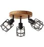Brilliant Gwen Luce da soffitto Metallo Legna Nero | 350mm - Adatto per 3x E14