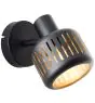 Brilliant Tyas Luce Da Parete Aluminium Metallo Nero Oro | Adatto per 1x E14