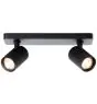 Brilliant Marty Luce da soffitto Aluminium Sabbioso Nero 10W 700lm - 830 Luce Calda -  | Incl. 2x GU10