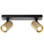 Brilliant Marty Luce da soffitto Aluminium Sabbioso Nero Oro 10W 700lm - 830 Luce Calda -  | Incl. 2x GU10