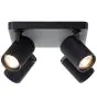 Brilliant Marty Luce da soffitto Aluminium Sabbioso Nero 20W 1400lm - 830 Luce Calda -  | Incl. 4x GU10