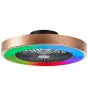 Brilliant Slimline Ventilatore Da Soffitto Plastica Metallo Nero Oro 36W 4700lm - 830-865 CCT+RGB | 490mm - Telecomando Dimmerabile