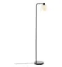 Brilliant Lampada Post Casto Vetro Metallo Nero Beige | Adatto per 1x E27