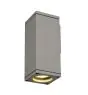 SLV Theo Luce Da Parete Aluminium Grigio Piazza | Esterni - IP44 - Adatto per 1x GU10 