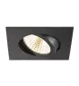 SLV New Tria Universale 68 Faretti Aluminium Nero Piazza 8.6W 600lm 38D - 925-930-940 CCT | Ritaglio 68mm - Miglior Resa Cromatica - Dimmerabile 