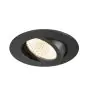SLV New Tria 68 Faretti Aluminium Nero Il Giro 11W 700lm 60D - 918-930 Dim To Warm | Ritaglio 68mm -  Miglior Resa Cromatica