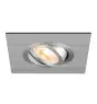 SLV New Tria 75 XL Faretti Aluminium Grigio Piazza | Ritaglio 75mm - Adatto per 1x GU10 